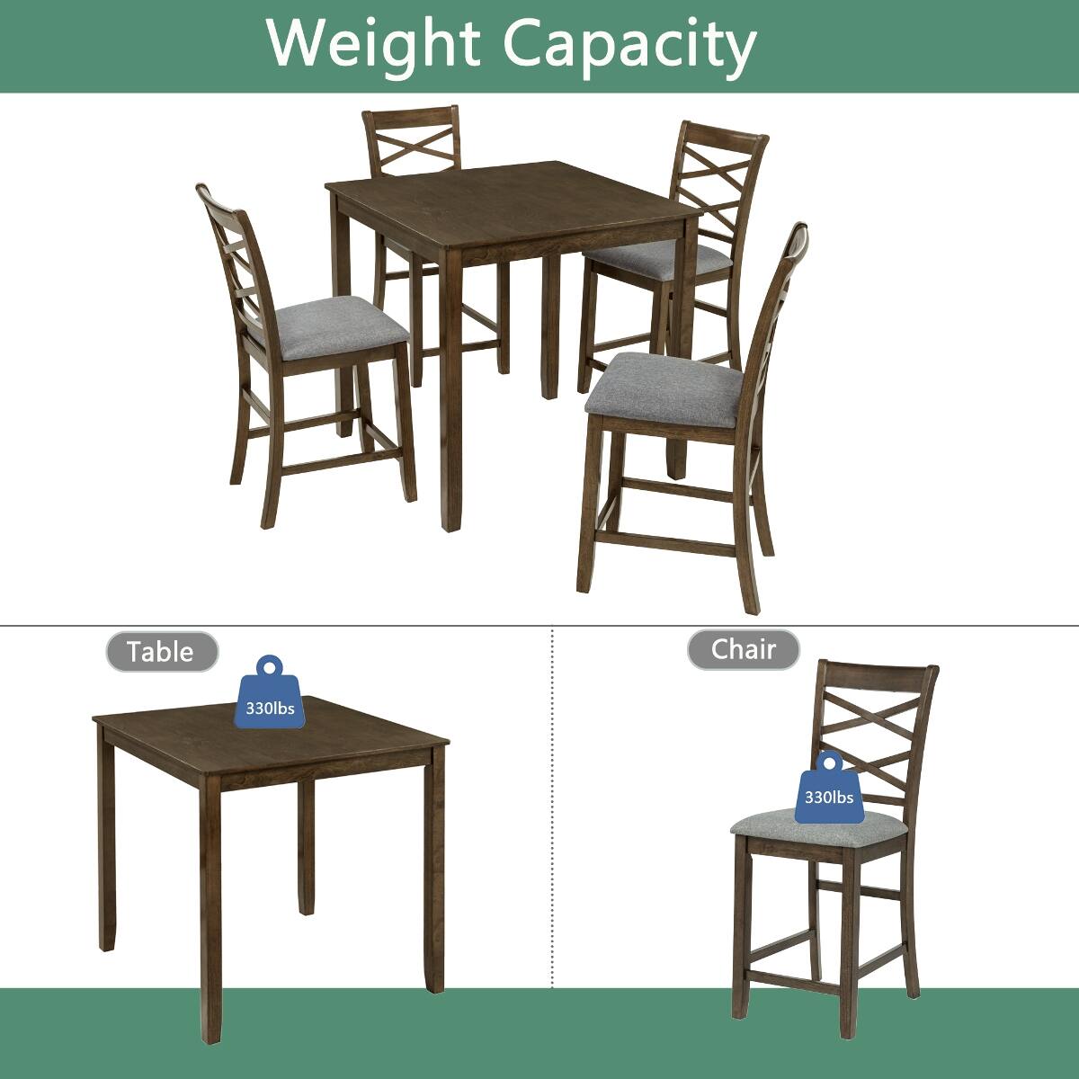 Weight Capacity

Table
330lbs

Chair
330lbs