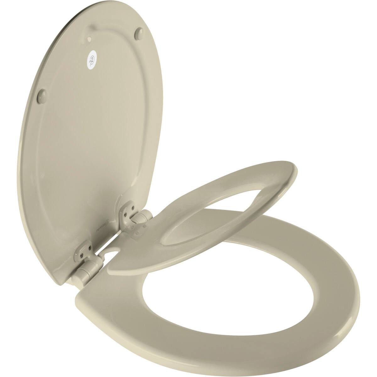 Front. BEMIS - NextStep2 Children's Round Closed Front Toilet Seat in Bone - Bone.