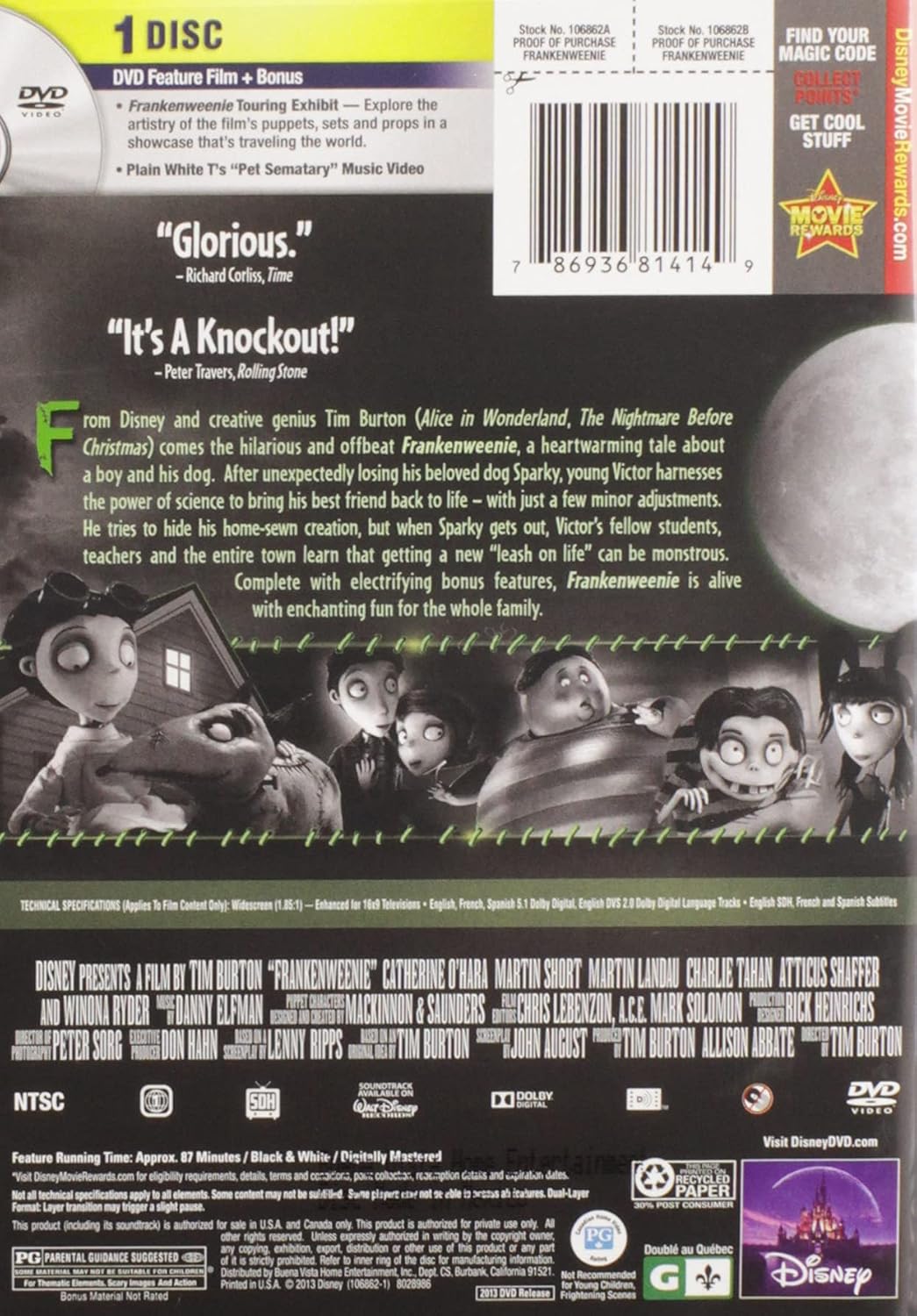 Alt View 1. Frankenweenie   - DVD.