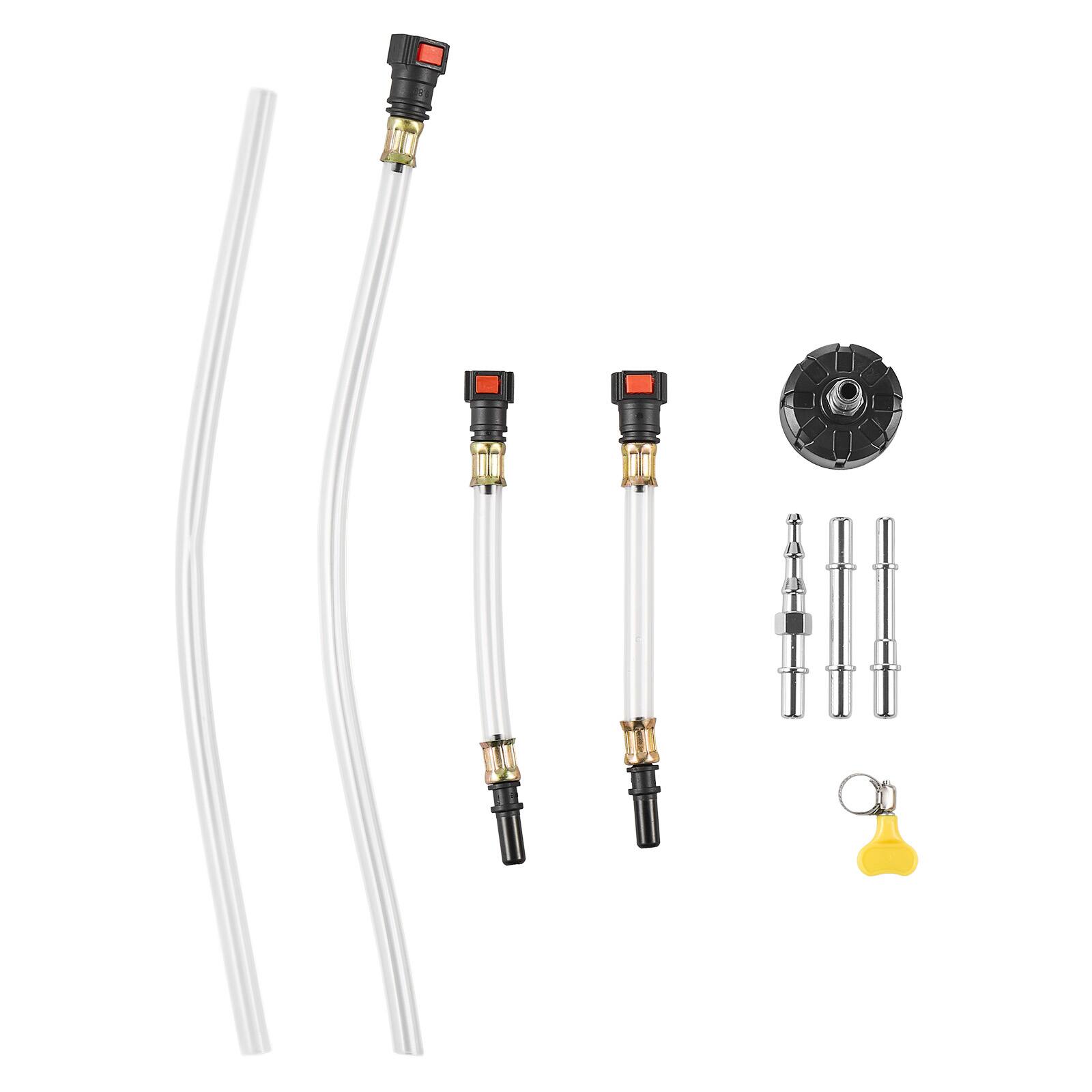 Alt View 5. VEVOR - 1500CC Fluid Extractor, Manual Automotive Fluid Pump Extractor, Oil Syringe with Long Hose and Extension Tubes - White + Black.