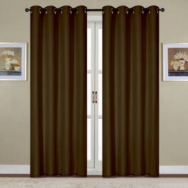 RT Designers Collection - Kennedy Room Darkening Grommet Curtain Panel 54" x 84" - Chocolate