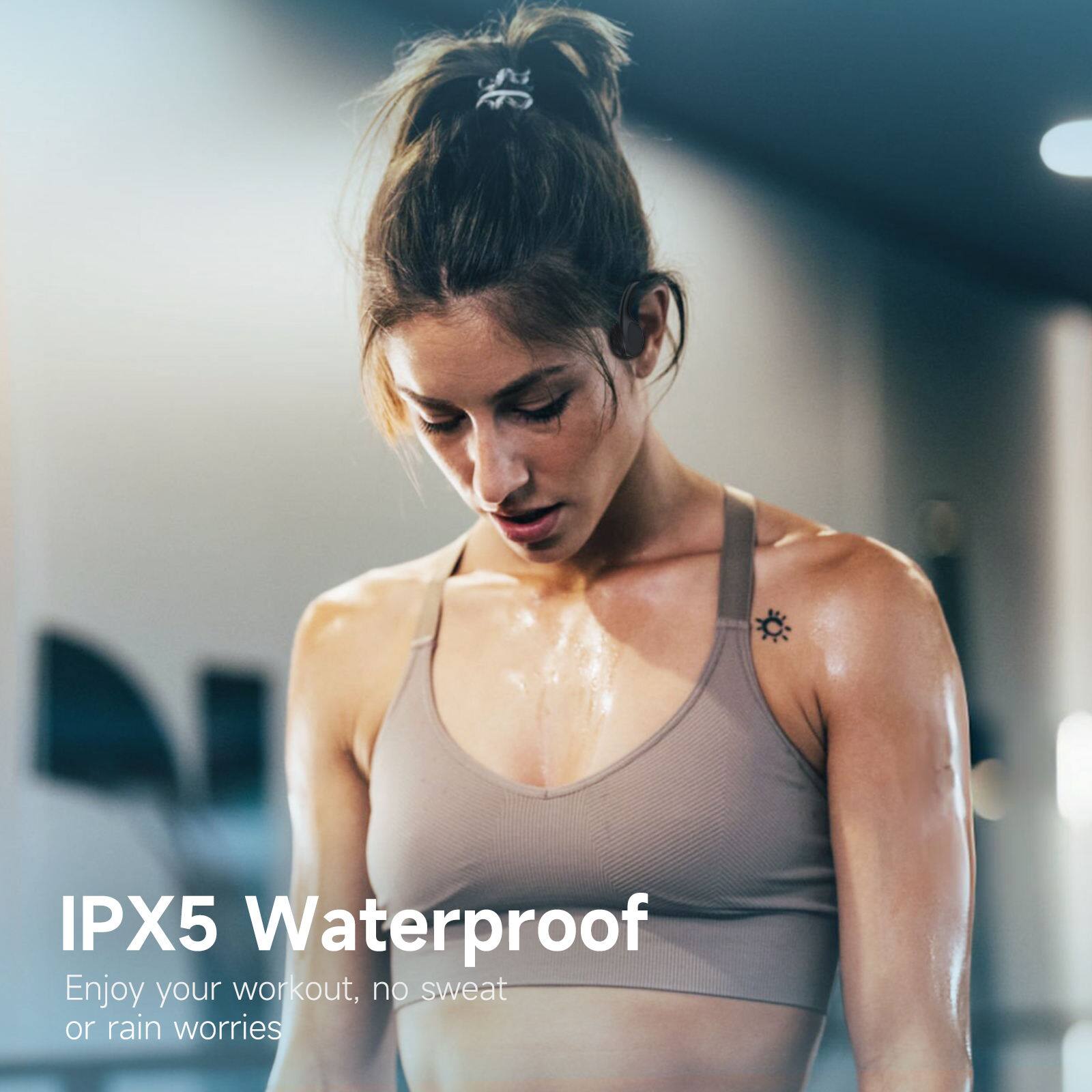 IPX5 Waterproof  
Enjoy your workout, no sweat or rain worries