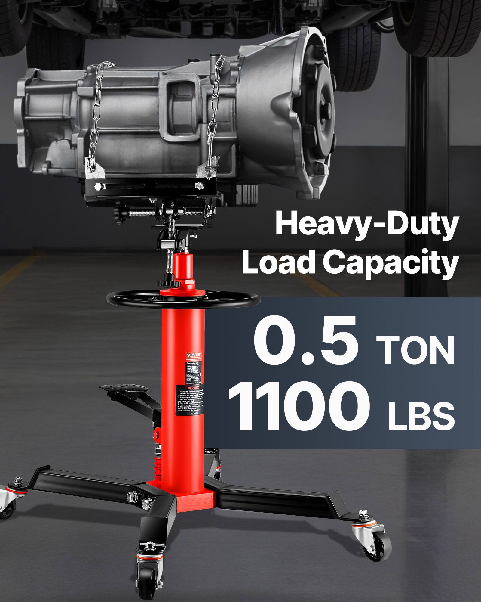 Heavy-Duty Load Capacity  
0.5 TON  
1100 LBS