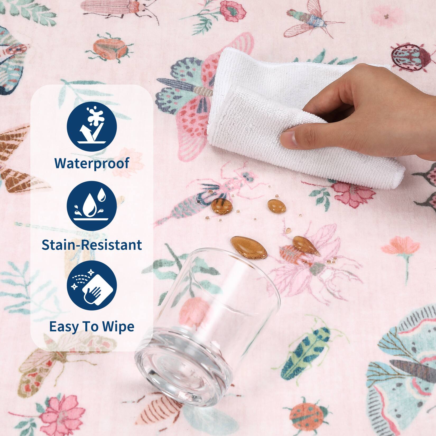 Waterproof  
Stain-Resistant  
Easy To Wipe