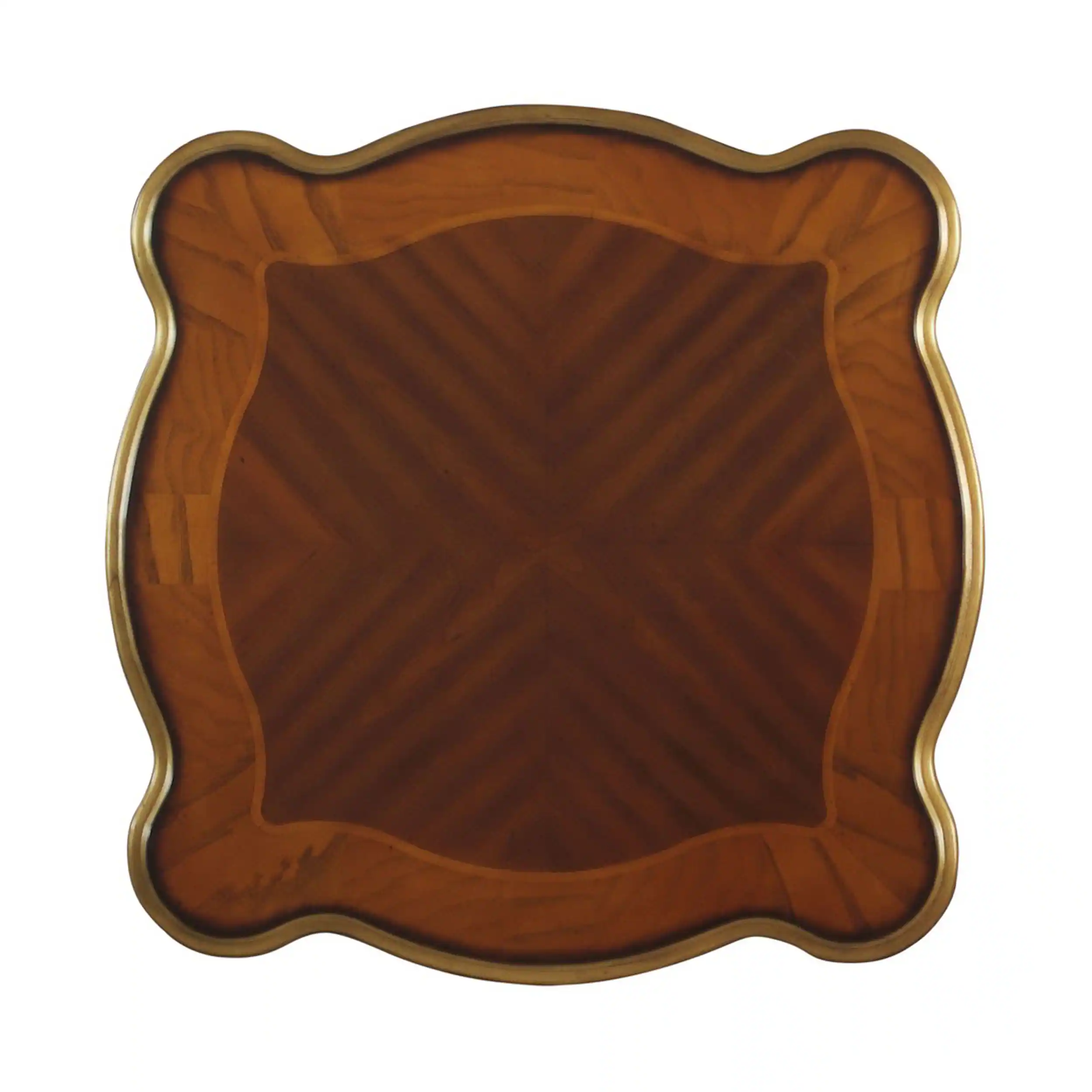 Alt View 2. Manhattan Lane - Wooden End Table with Open Bottom Shelf and Carved Details - Brown.