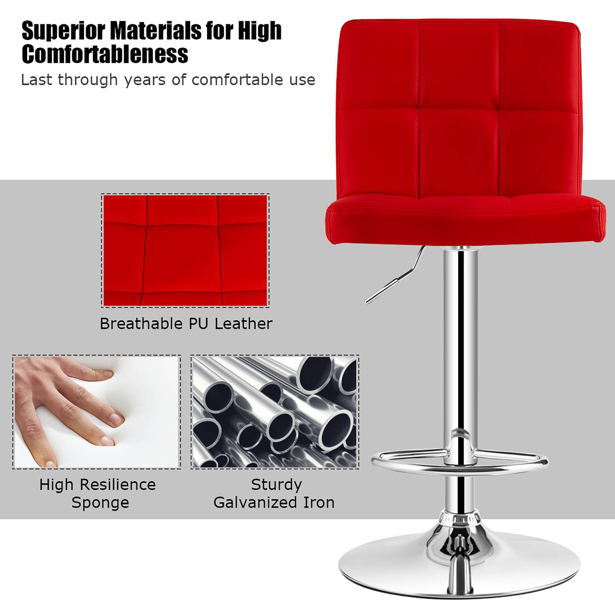 Superior Materials for High Comfortableness  
Last through years of comfortable use  

Breathable PU Leather  

High Resilience Sponge  

Sturdy Galvanized Iron