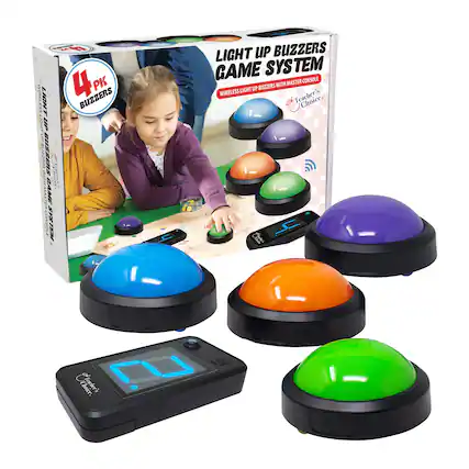 4 PK LIGHT UP BUZZERS GAME SYSTEM
LIGHT UP BUZZERS WITH MASTER CONSOLE
Teacher's Choice