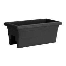 Root & Vessel - 24" Countryside Rail Planter for 3.5" or 5.5" Wide Railings - Black