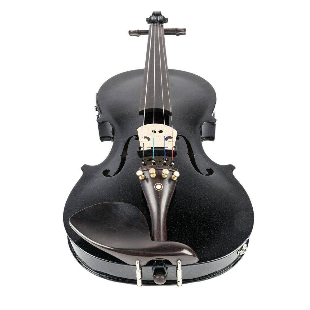 Left. Winado - Acoustic Electric Violin, 4/4 Violin with EQ preamp and Ebony Accessories, Full-size Violin with AUX Cable.