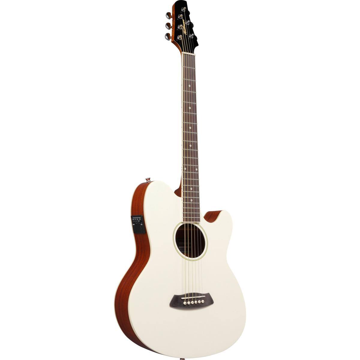 Alt View 2. Ibanez - Ibanez TCY10E Talman Acoustic Guitar, Purpleheart Fretboard, Ivory.