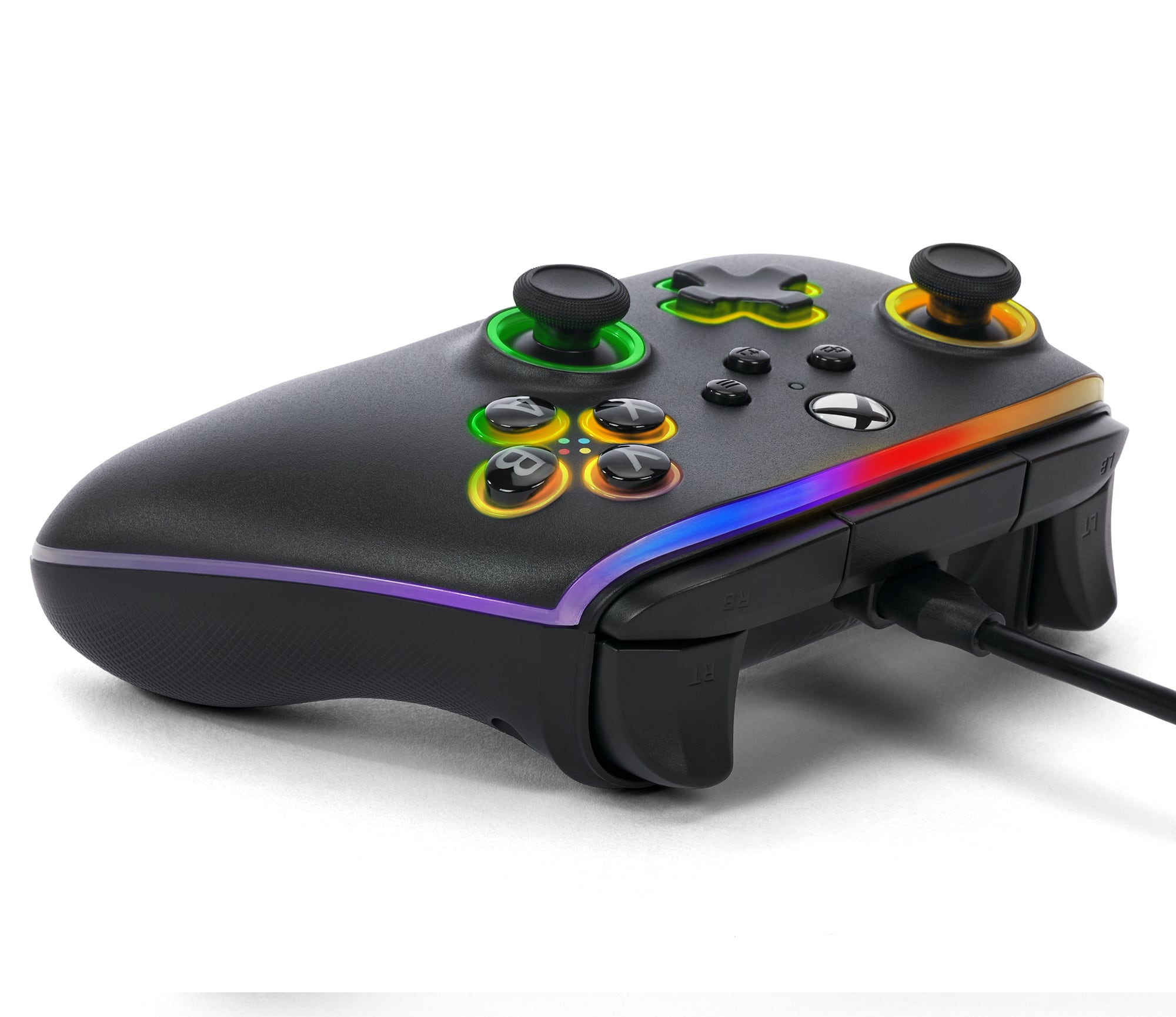 Alt View 14. PowerA - PowerA Advantage Wired Controller for Xbox Series X|S with Lumectra - Black - Black.