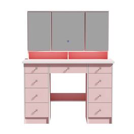 Famapy - Princess - Style Smart Vanity Table with Lighted Mirror - Your Ideal Makeup Station - Pink