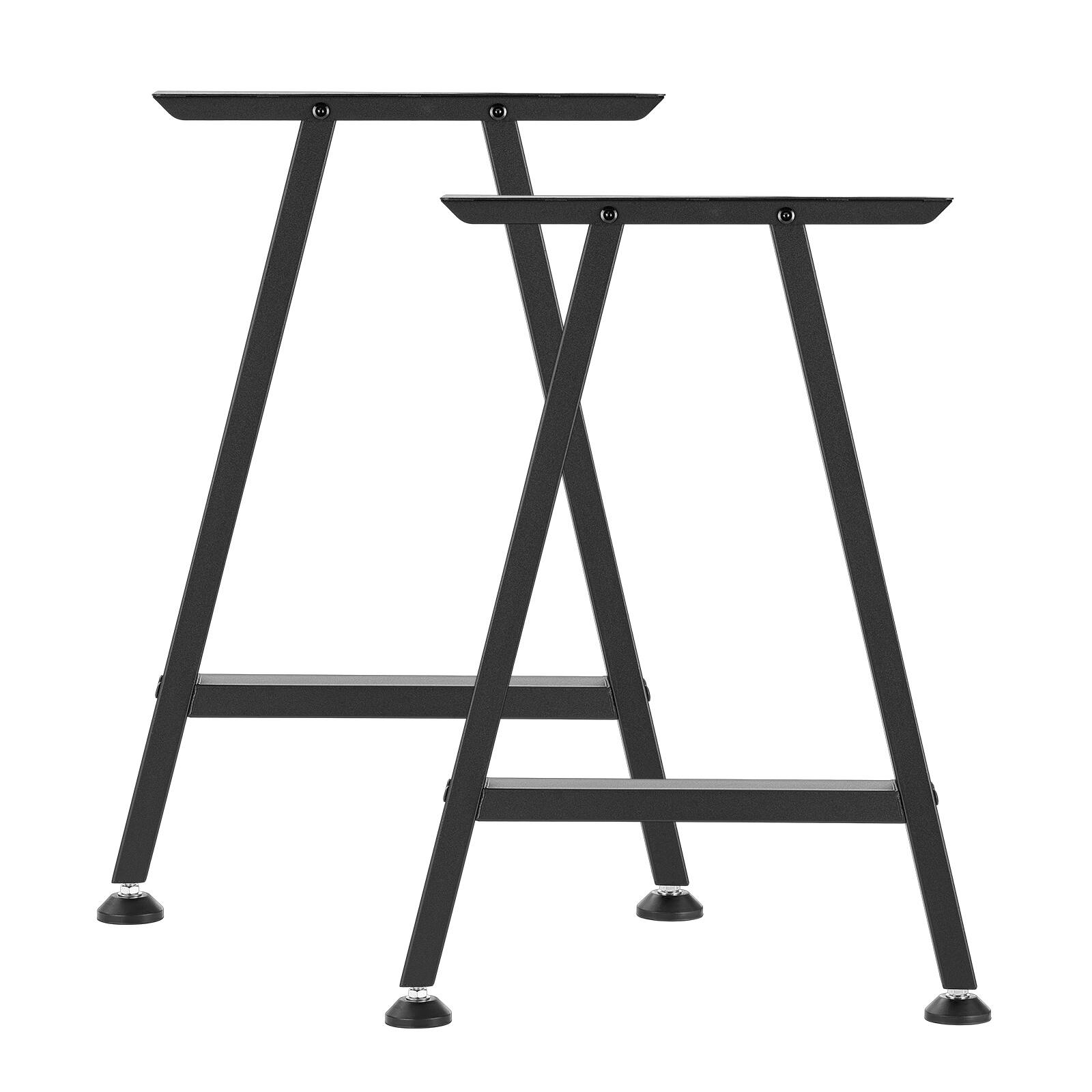 Alt View 5. VEVOR - Table Legs, 29.1" H x 21.7" W Trapezoid Steel Furniture Legs, Modular Design, Easy Assembly, 2204 lbs Max Load Heavy - Black.