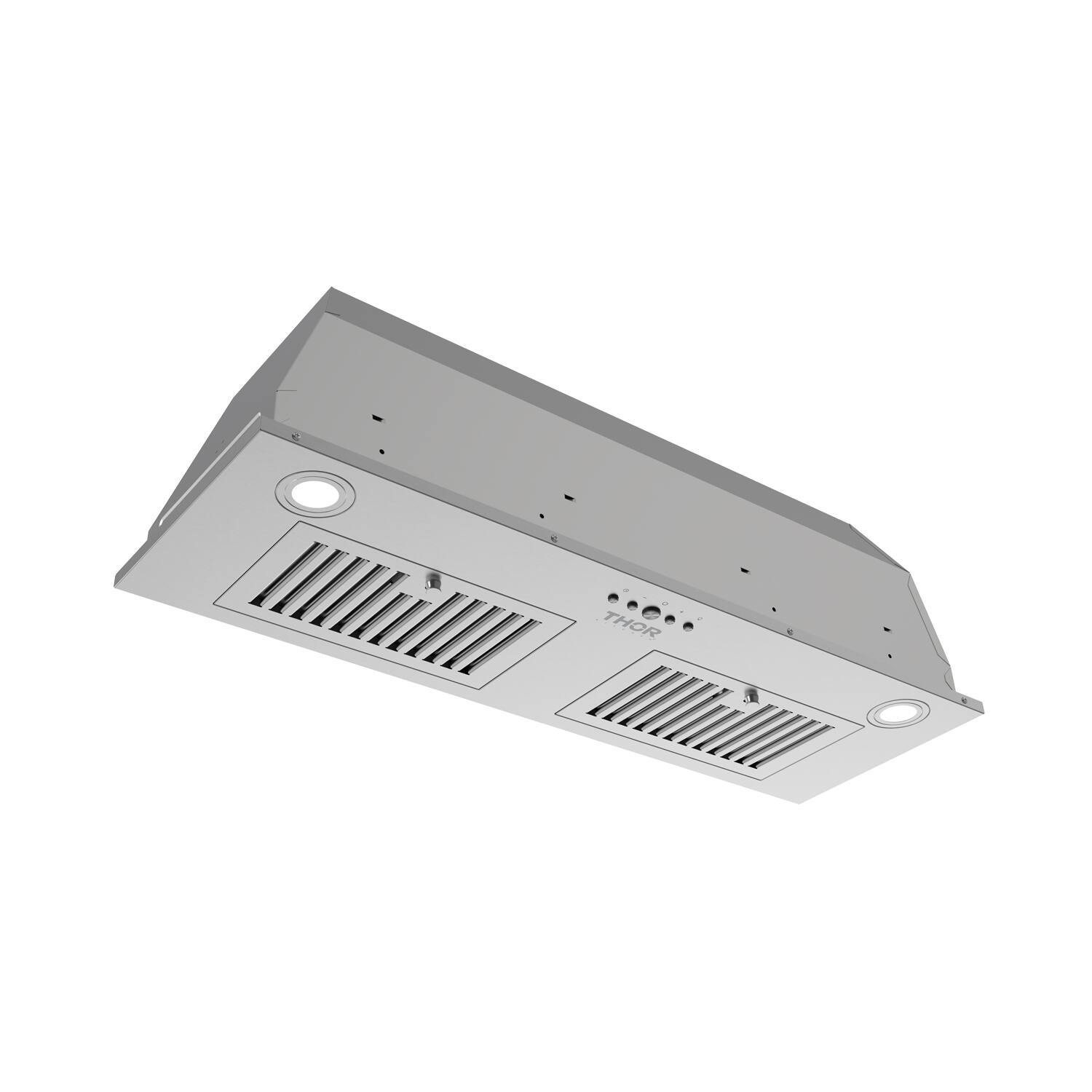 Left. Thor Kitchen - 36 Inch Convertible Range Hood Insert in Stainless Steel - Stainless steel.