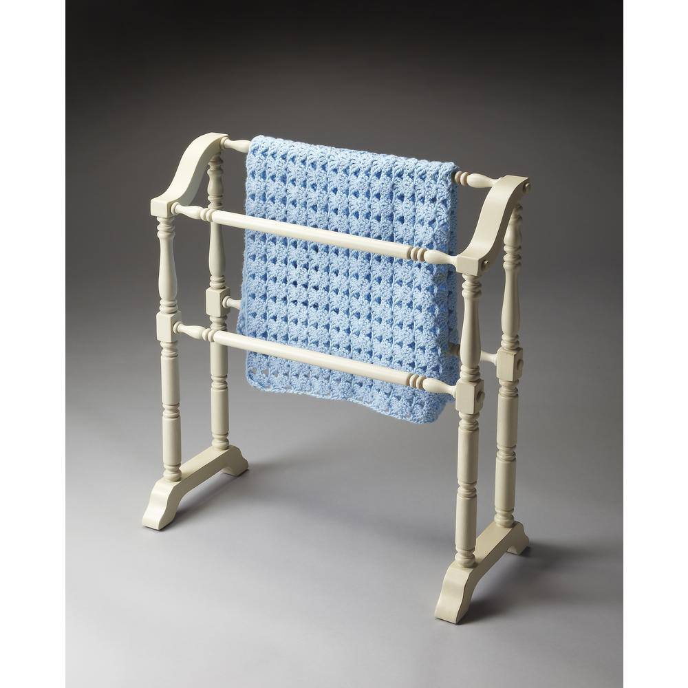 Back. Butler Specialty - Lillian Blanket Stand - White.