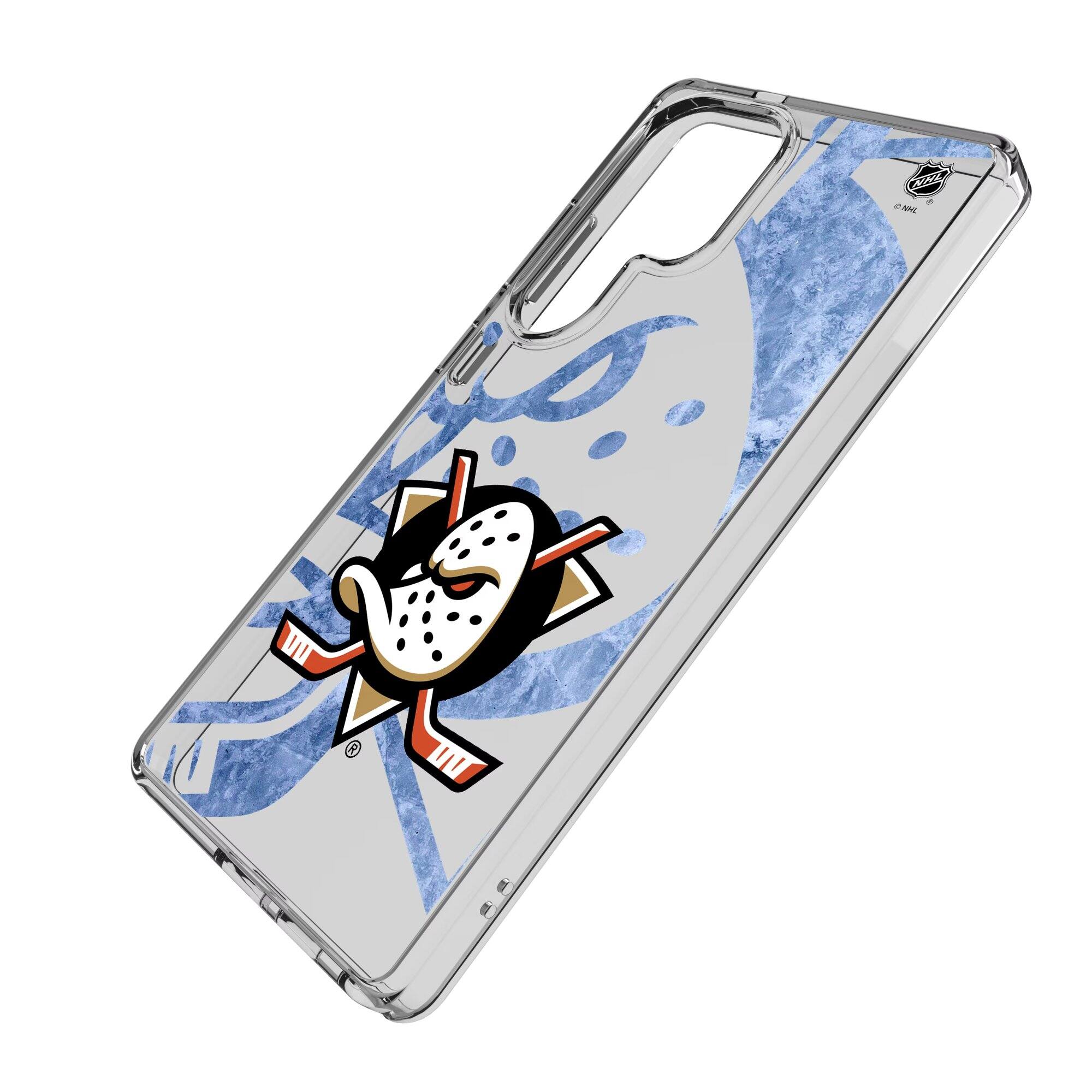 Alt View 1. Keyscaper - Anaheim Ducks Galaxy Clear Ice Case - S22 - Multicolor.