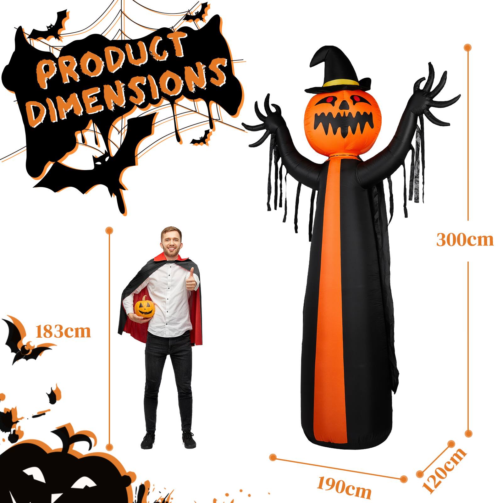 PRODUCT DIMENSIONS

300cm  
183cm  
190cm  
120cm