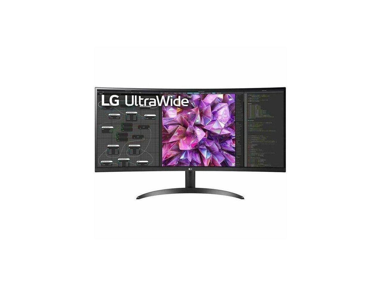 Alt View 4. LG - LG 34BQ60QC-B 34" UW-QHD Curved IPS Monitor - 3440x1440 - HDMI/DisplayPort - Black.