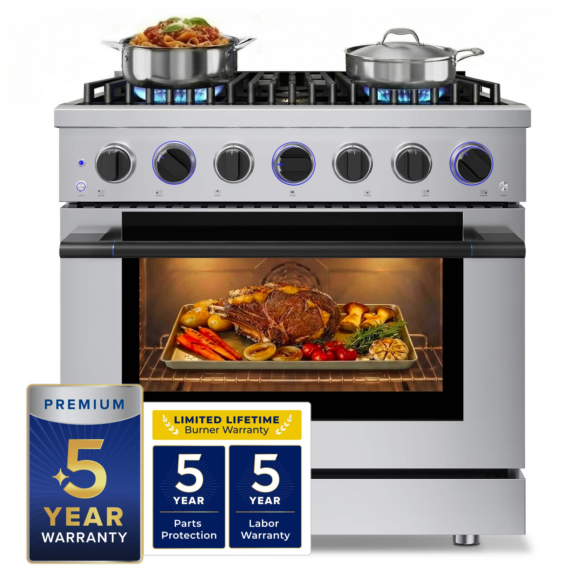PREMIUM LIMITED LIFETIME Burner Warranty

5 YEAR Parts Protection

5 YEAR Labor Warranty