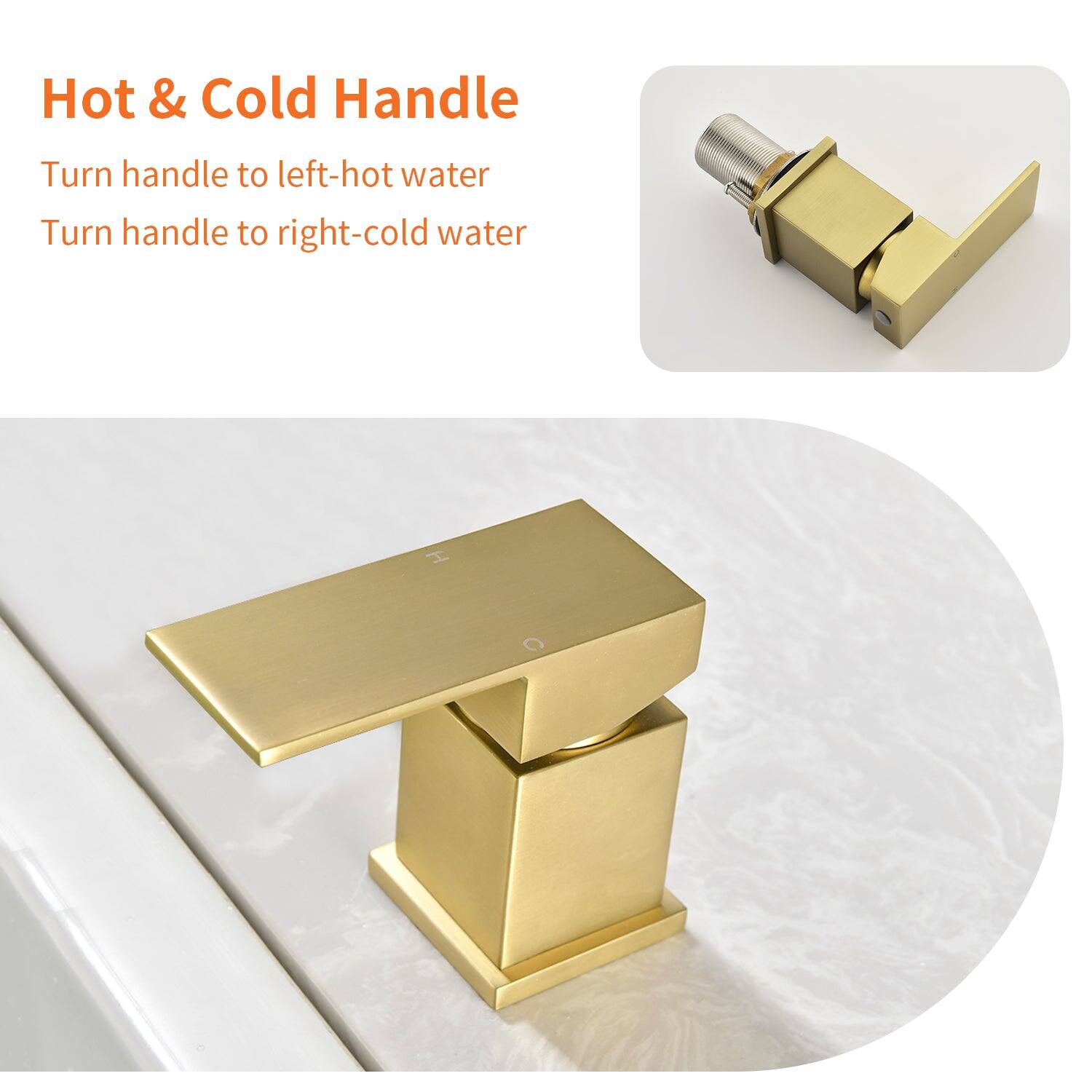 Hot & Cold Handle

Turn handle to left - hot water  
Turn handle to right - cold water