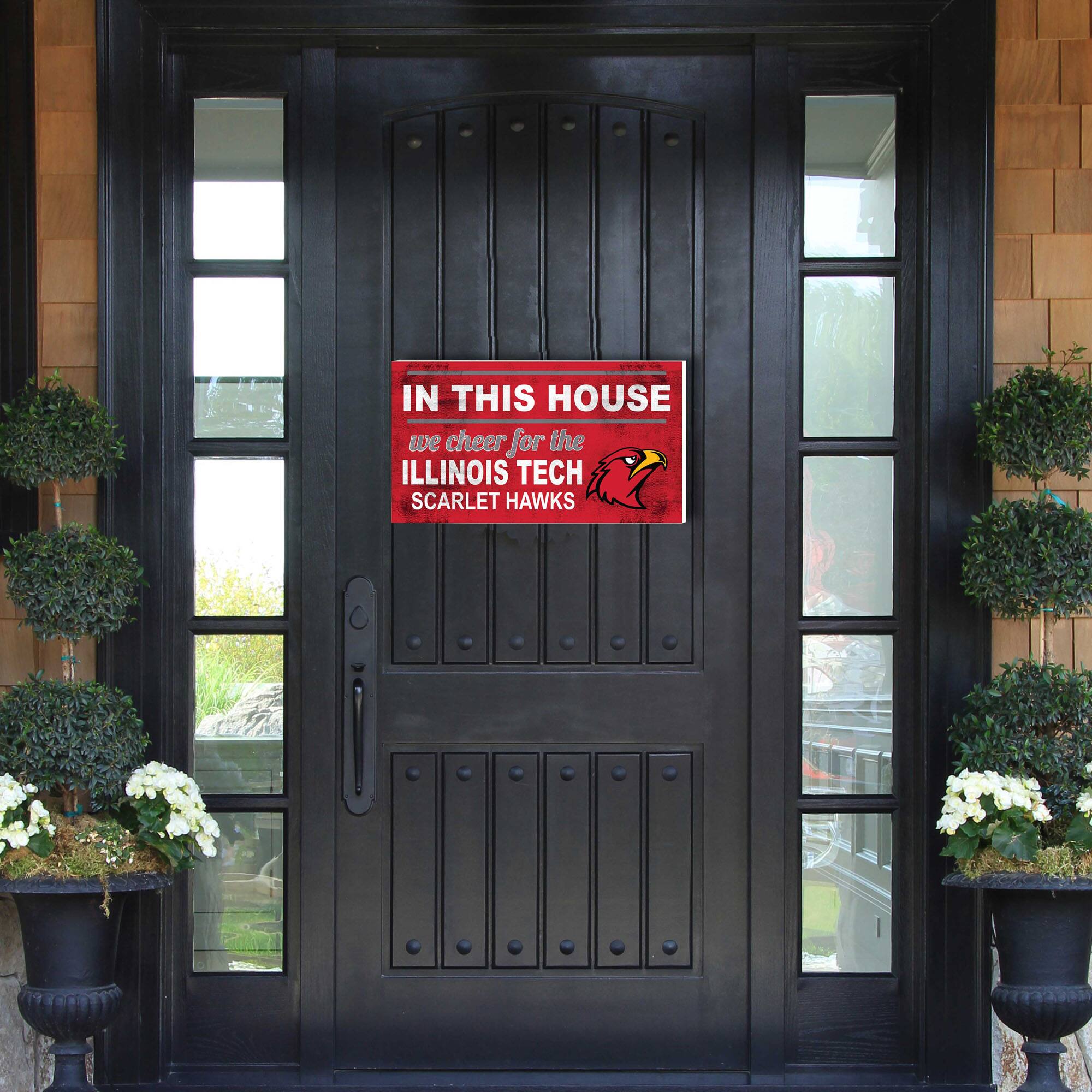 IN THIS HOUSE  
we cheer for the  
ILLINOIS TECH SCARLET HAWKS