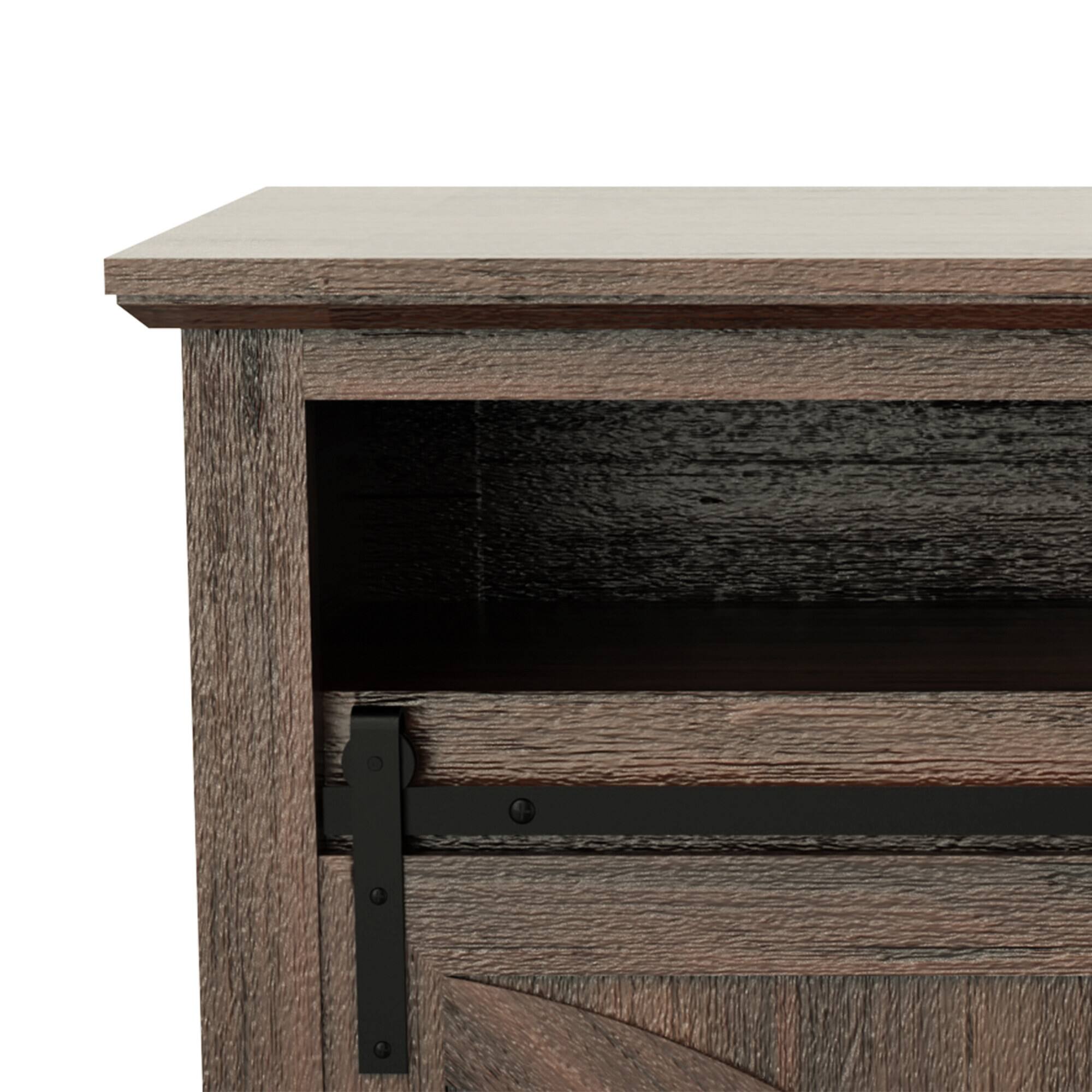 Alt View 6. Ihomeadore - 68" TV Stand with Open Storage Shelves and Cabinets Media Console for TVs up to 78" - Brown.