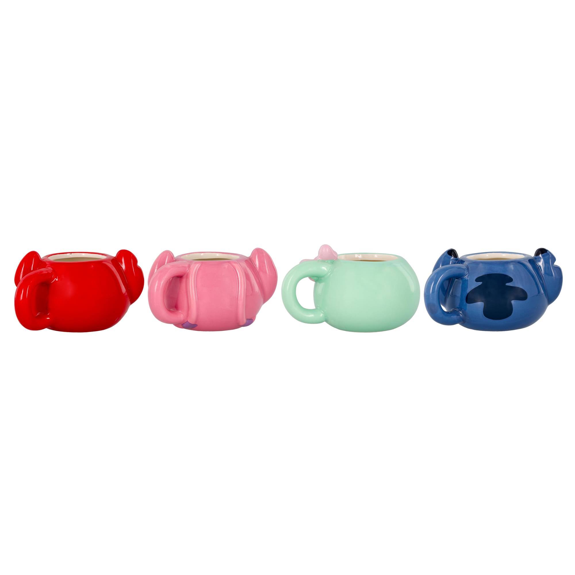Alt View 10. Silver Buffalo - Disney Lilo & Stitch Characters 2-Ounce Sculpted Ceramic Mini Mugs | Set of 4 - Multi-Colored.
