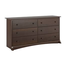 Prepac - Sonoma 6-Drawer Dresser - Espresso