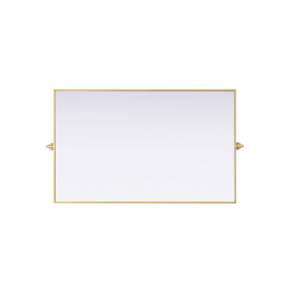 Alt View 2. Elegant Kitchen and Bath - Amoura 48X30 Pivot Mirror In Brass - Brass.