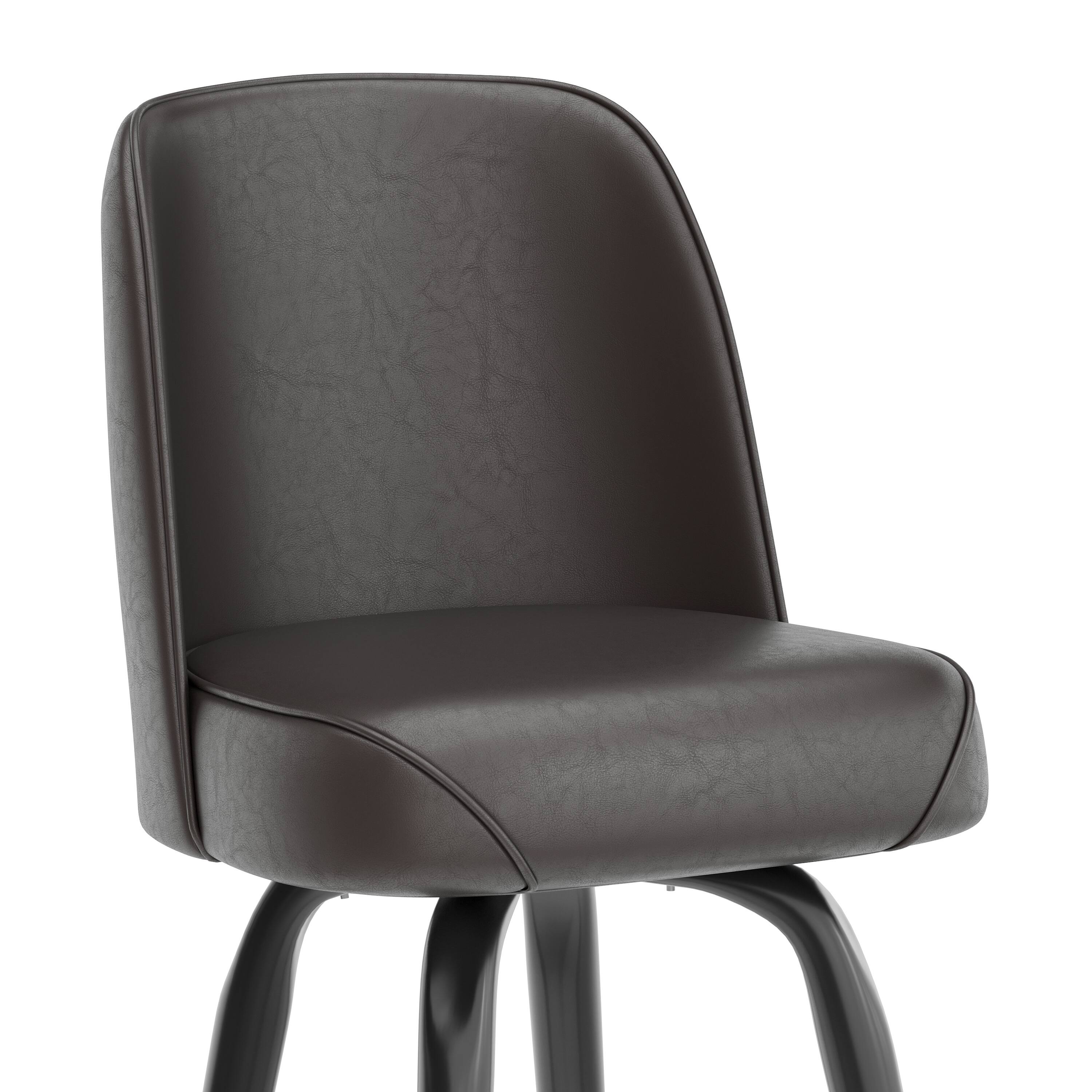 Alt View 9. Emma + Oliver - Metal Barstool with Swivel Bucket Seat - Dark Brown.