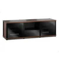 Salamander Designs - Synergy 236 Triple AV Cabinet (American Cherry with Black Glass & Black Posts) - Cherry/Black - Front_Zoom