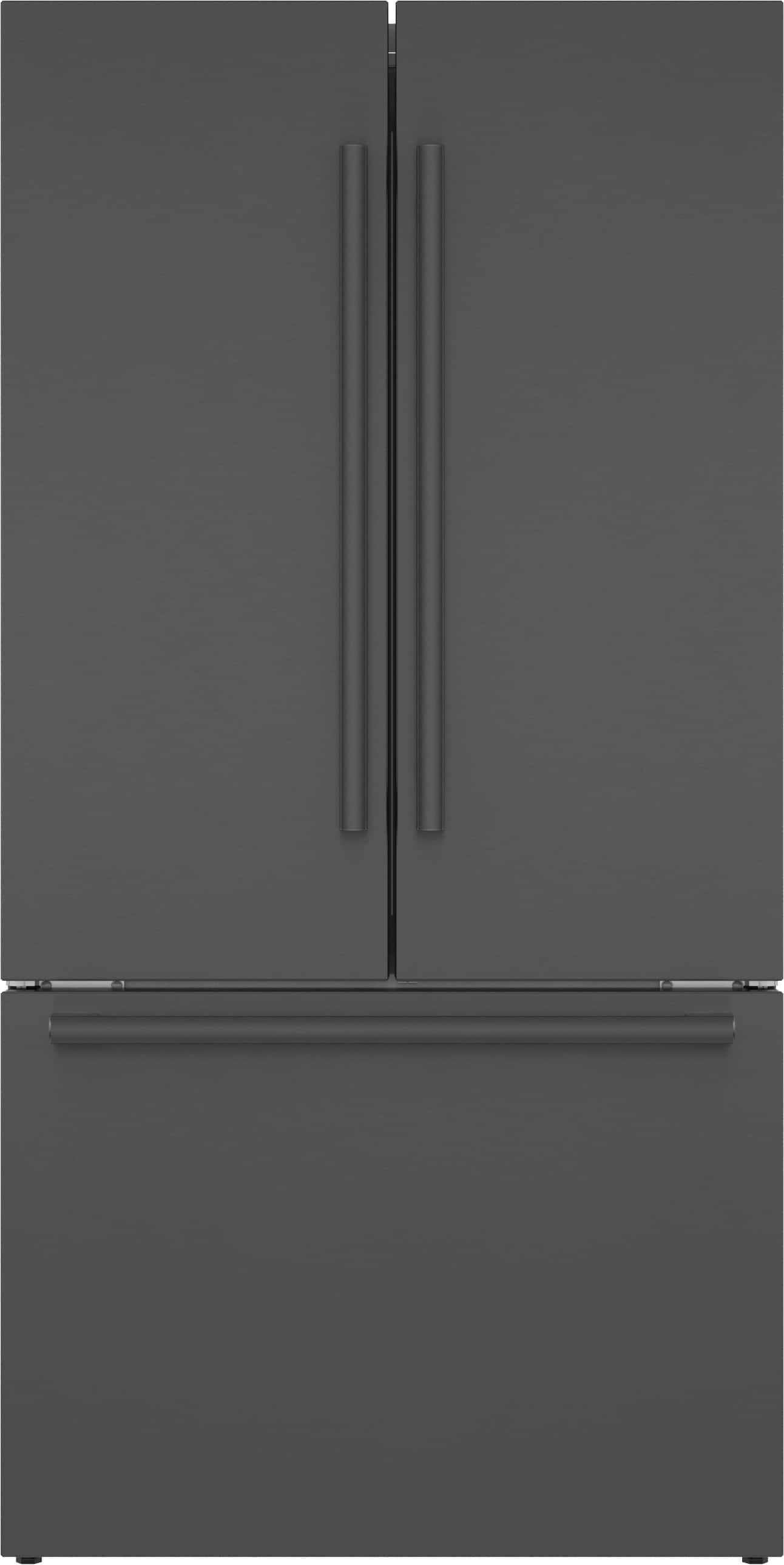 Bosch - 800 Series 36 in. Wide 21 Cu. Ft. French Door Counter-Depth Smart Refrigerator - Black Stainless Steel