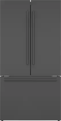 Bosch - 800 Series 36 in. Wide 21 Cu. Ft. French Door Counter-Depth Smart Refrigerator - Black Stainless Steel