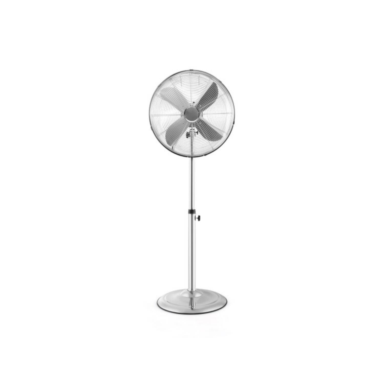 Alt View 5. LUCKY ONE - 16 Inch Freestanding Oscillating Pedestal Fan with 3 Speeds & Adjustable Height - Silver.