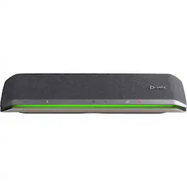 HP - Poly Sync 60 Speakerphone - Wired/Wireless Bluetooth - 6 x Bi-directional Microphone(s) - 50 mm Speaker(s) - Silver - Graphite
