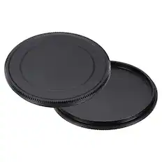 Front. Unique Bargains - 2pcs 52mm Aluminum Metal Front Lens Cap for Screw Mount Fujifilm Mirrorless/DSLR - Black.