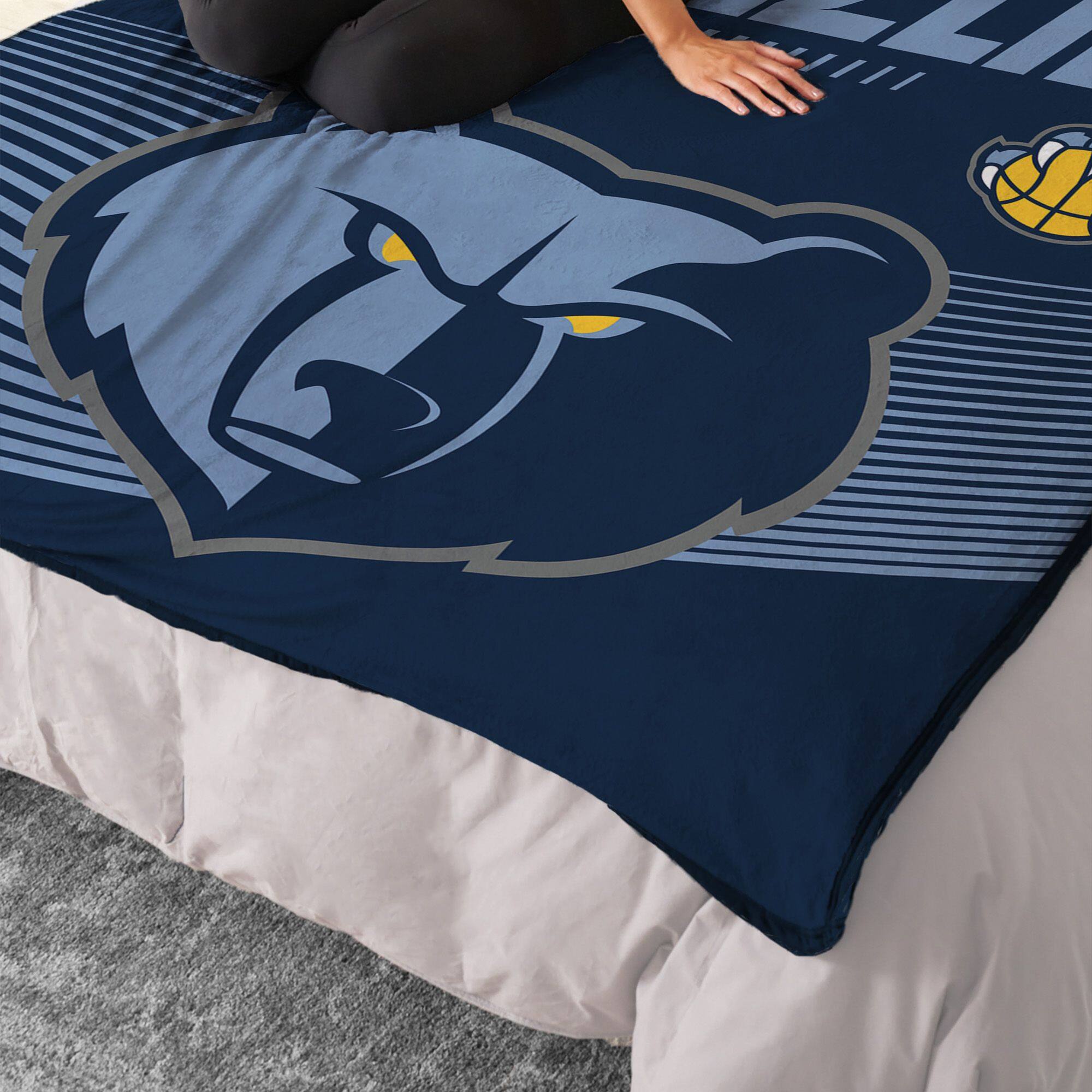 Alt View 1. Sweet Home Collection - NBA Memphis Grizzlies 60" x 80" Raschel Throw Blanket - Blue.