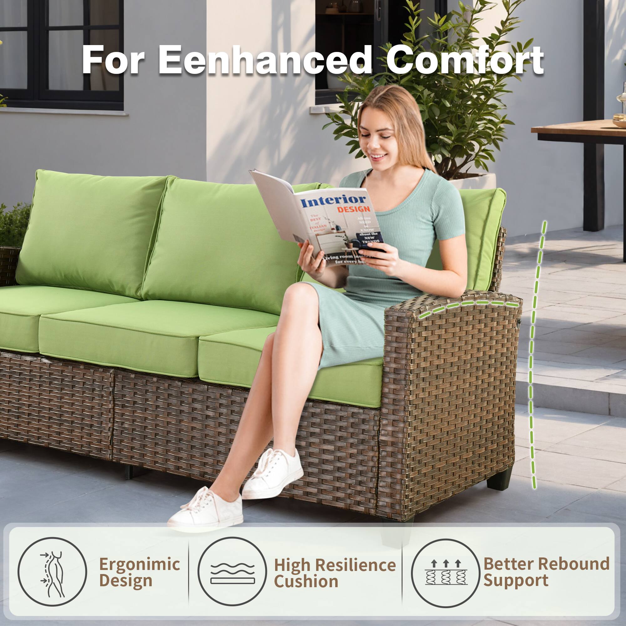 For Enhanced Comfort Interior Design

- Ergonomic Design
- High Resilience Cushion
- Better Rebound Support