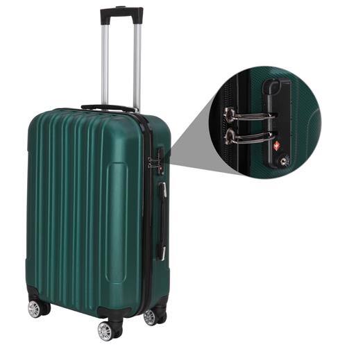 Alt View 3. Winado - 20"/24"/28" 3 Piece Trolley Carry On ABS Luggage Lightweight Hardside Suitcase Set Spinner Wheels & TSA Lock for Travel - Green.