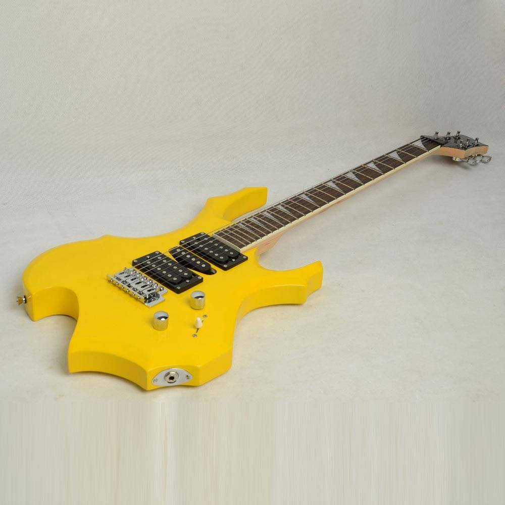 Alt View 2. Winado - Burning Fire Design Electric Guitar Kit, 36-inch HSH Pickup Electric Guitar Beginner Guitar for Gift.