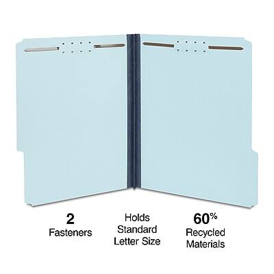 2 Fasteners  
Holds Standard Letter Size  
60% Recycled Materials