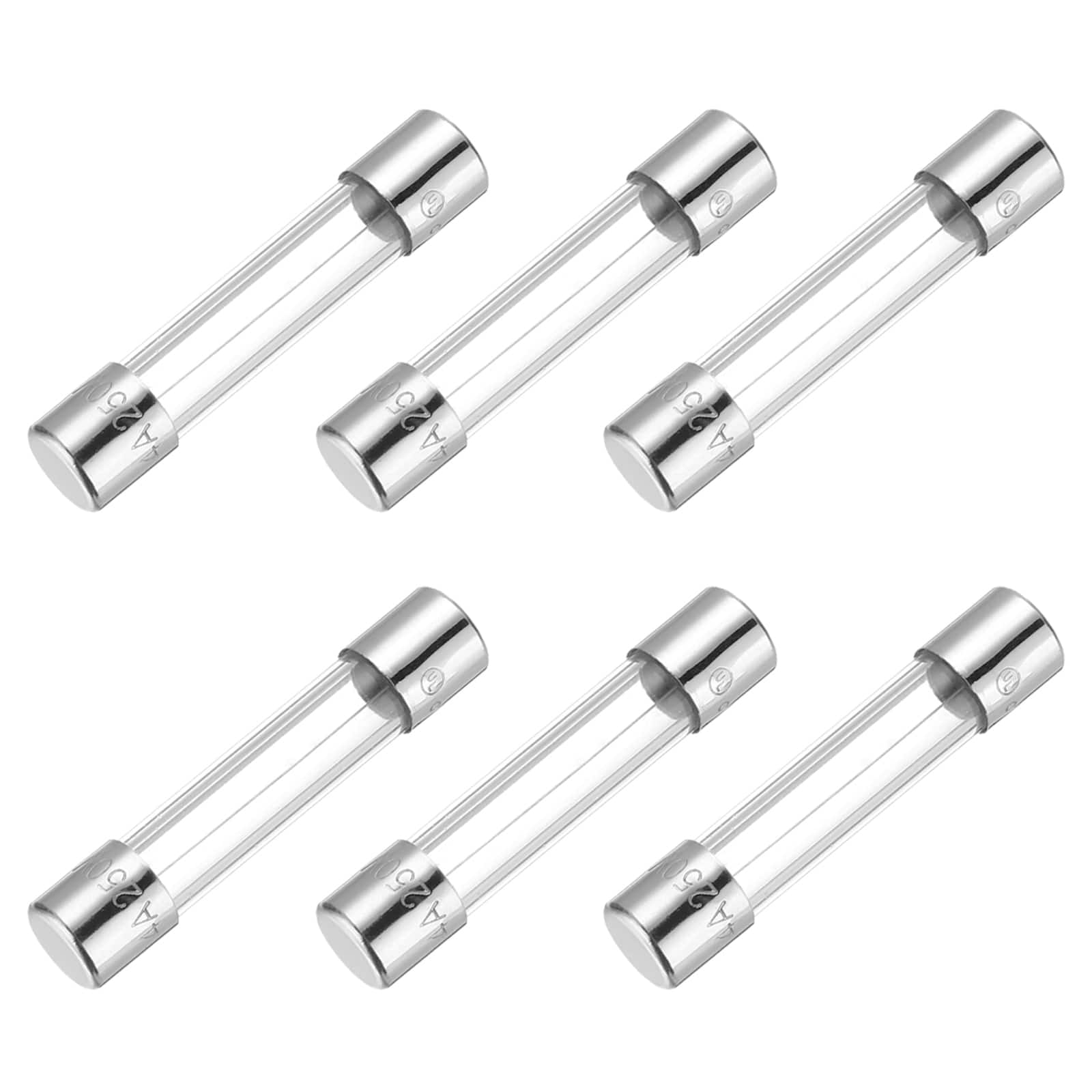 Unique Bargains - 4A 250V 6x30mm Time Delay Glass Fuse UL Listed Slow Blow Fuse for Home Appliances 6pcs
