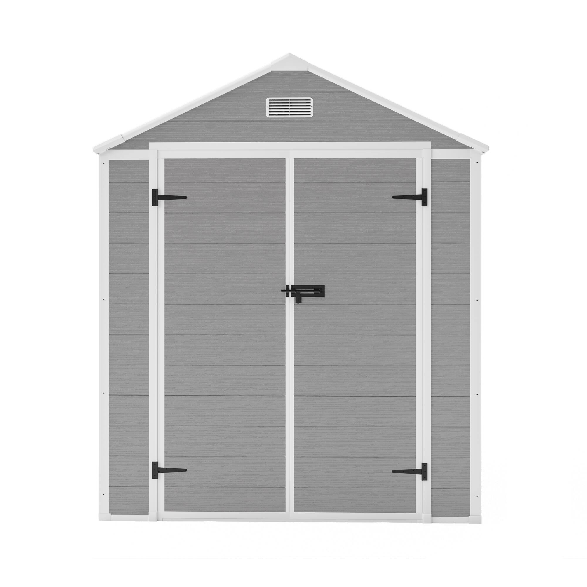 Alt View 5. Mondawe - 6X5 FT Resin Storage Shed with Lighting Window - Grey.