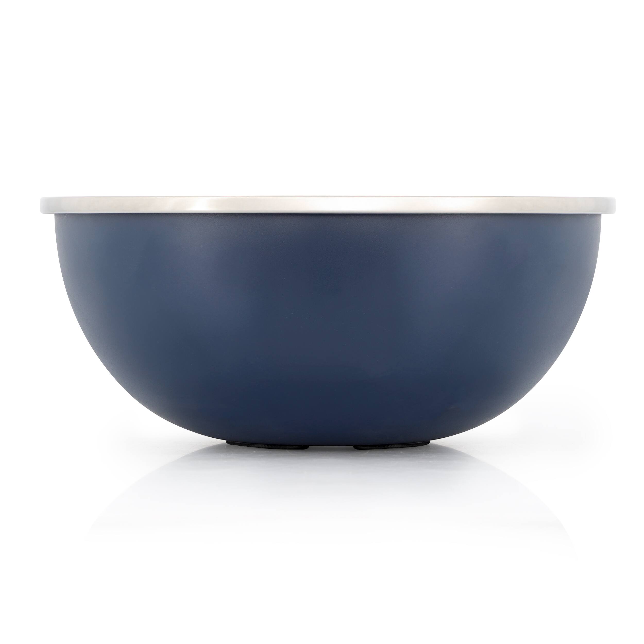 Alt View 1. Oster - Oster Corden 5 Quart Stainless Steel Mixing Bowl in Blue with Nonslip Base.