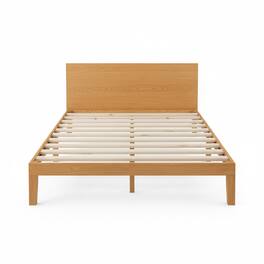 AOITUN - Full Size Solid Platform Bed Frame with Headboard, Minimalist Design, Noise-Free Slats, No Box Spring - wood