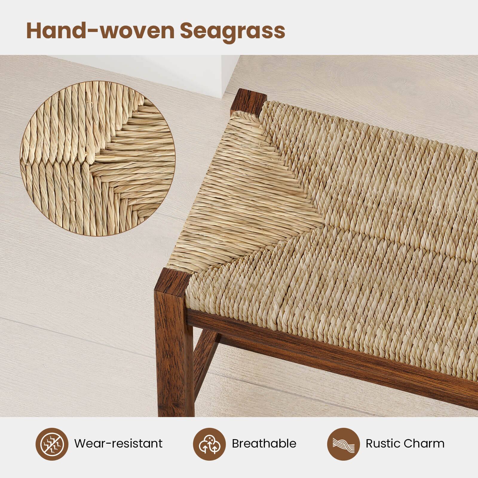 Hand-woven Seagrass
Wear-resistant
Breathable
Rustic Charm