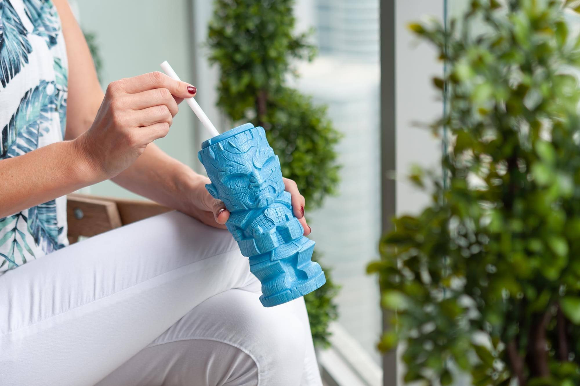 Alt View 4. Game of Thrones - Geeki Tikis Game of Thrones The Night King Plastic Tumbler | Holds 25 Ounces - Blue.