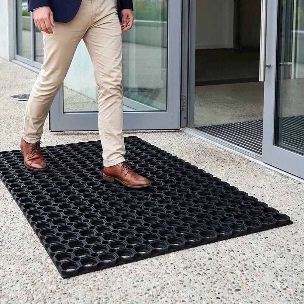 Alt View 5. Floortex - Doortex® Octomat All Seasons Black Outdoor Entrance Mat - 40" x 60" - Black.