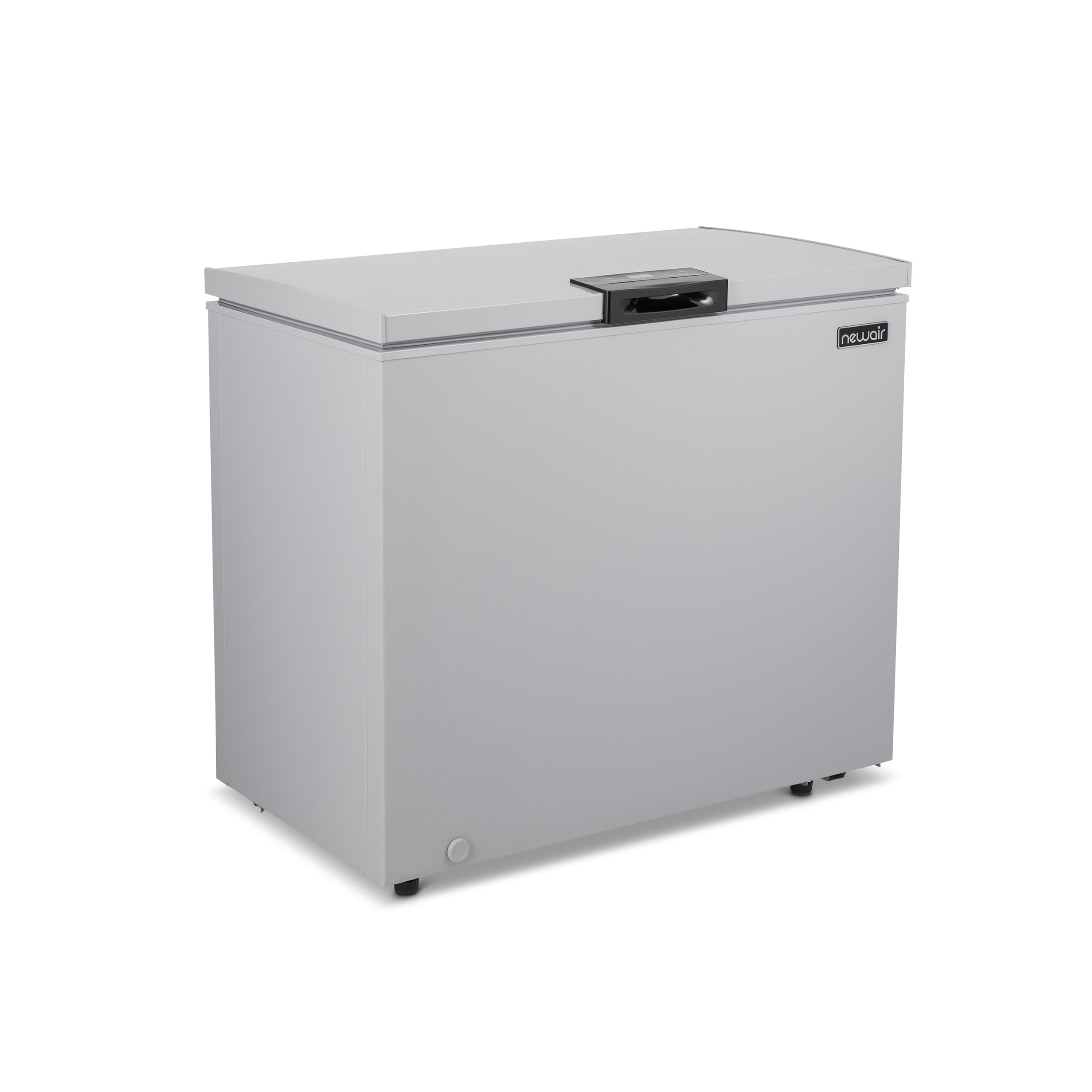 Front. NewAir - 5 Cu. Ft. Mini Deep Chest Freezer and Refrigerator with Digital Temperature Control, Self-Diagnostic Program - Cool Grey.