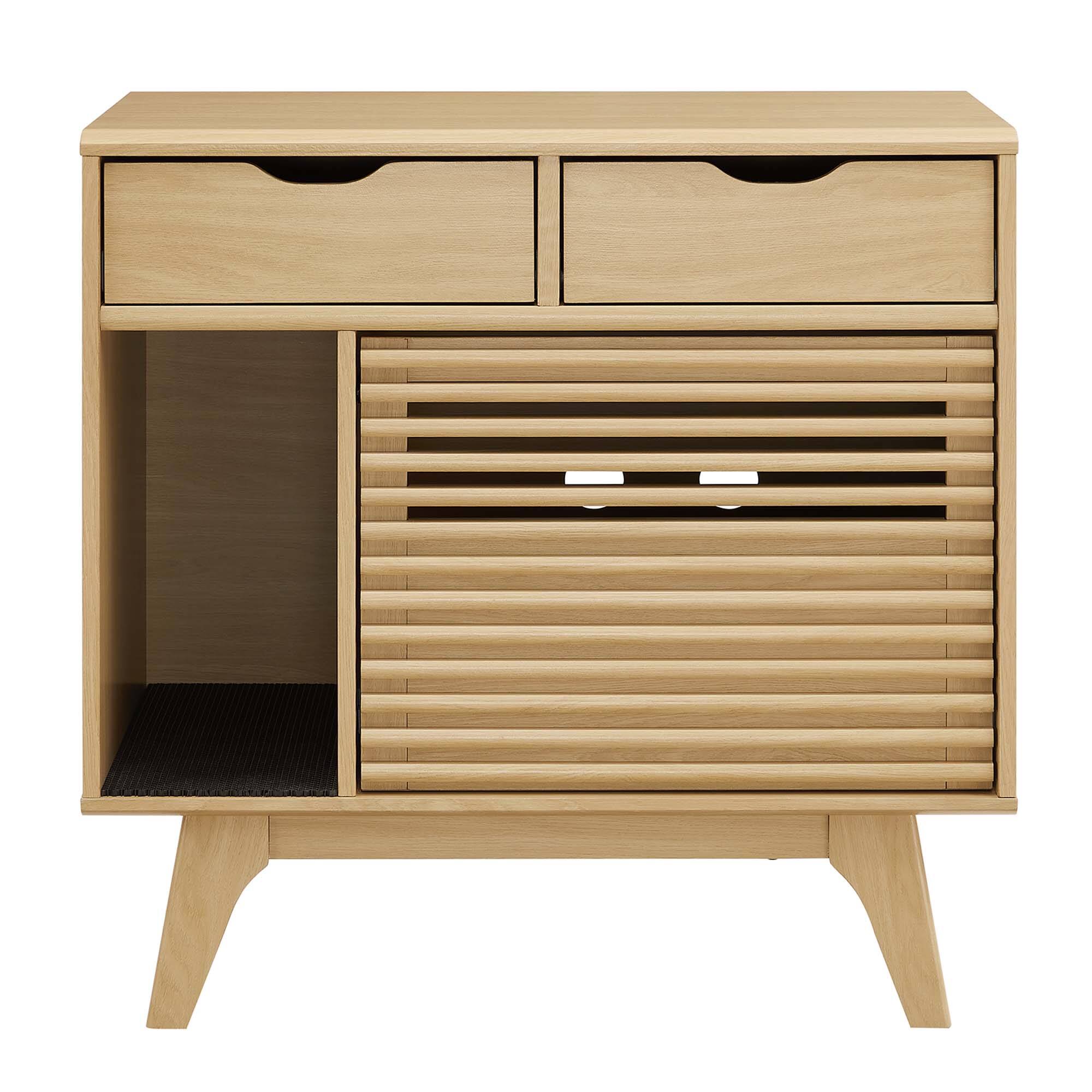 Alt View 9. Modway - Render Cat Cabinet by Modway - Oak.